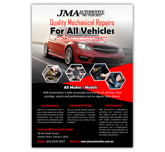 JMA Automotive Airport West Business Flyer